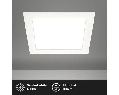 LED inbouwspot IP23 12W 1200 lm 4000K wit 17x17/16x16 cm 230V