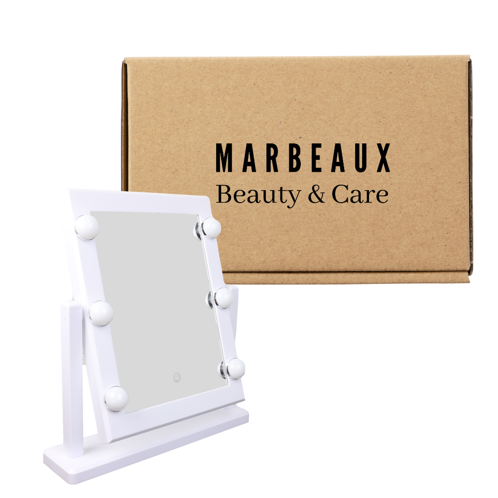 MARBEAUX Hollywood spiegel met verlichting 37x9x40,5cm Make-up Spie...