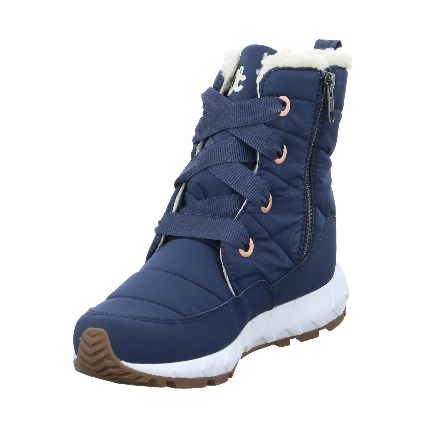ZERO Mädchen-Snowboot Membrane Dunkelblau Textil  Snowboot