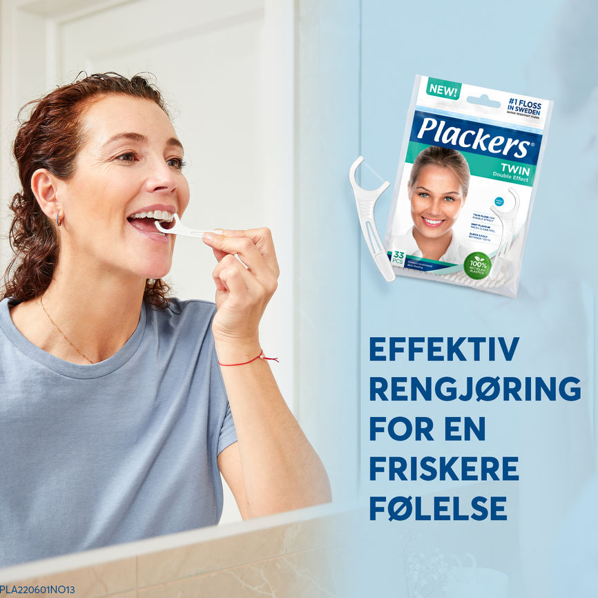Plackers Twin tanntråd 33 stk