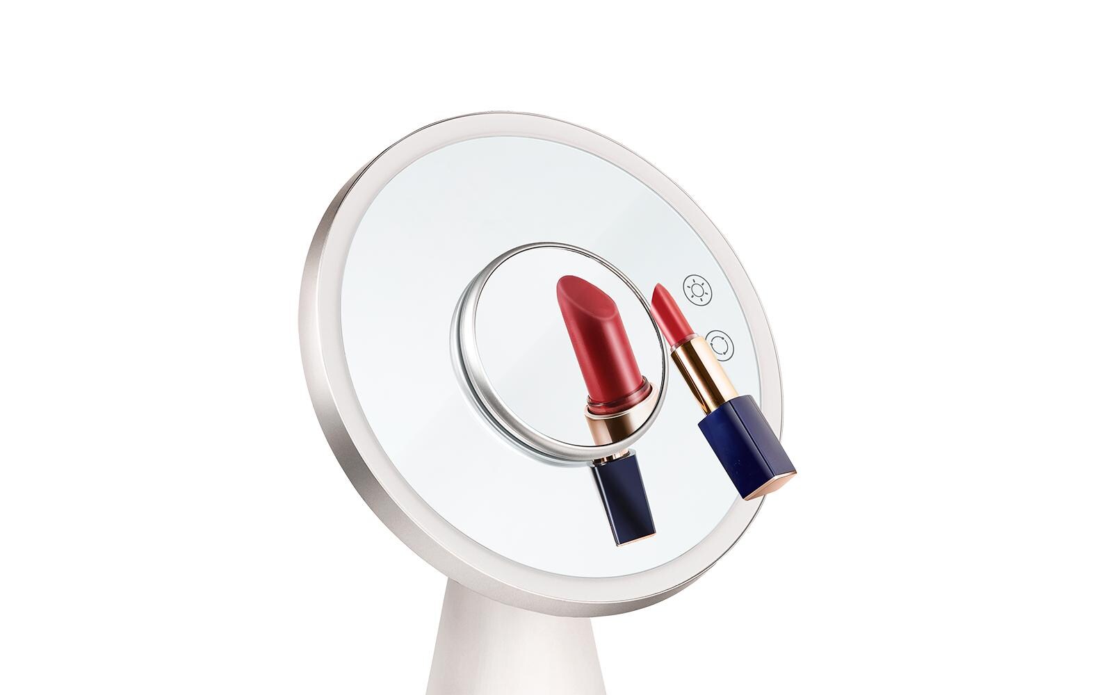 Kosmetikspiegel Music Mirror Weiss<br>LED-Spiegel mit Bluetooth-Lautsprecher
