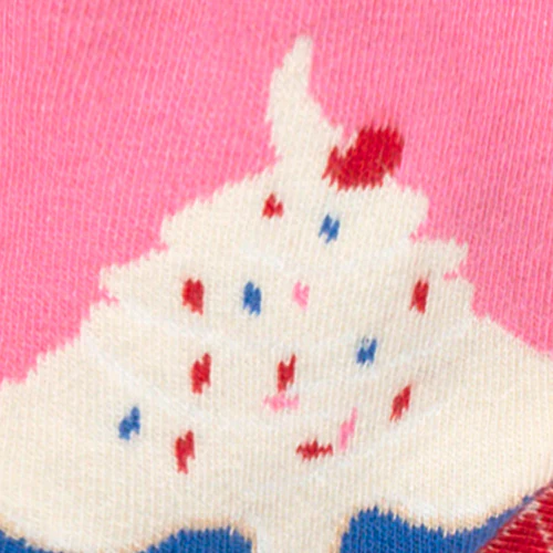 Chaussettes Lila & Marine rose