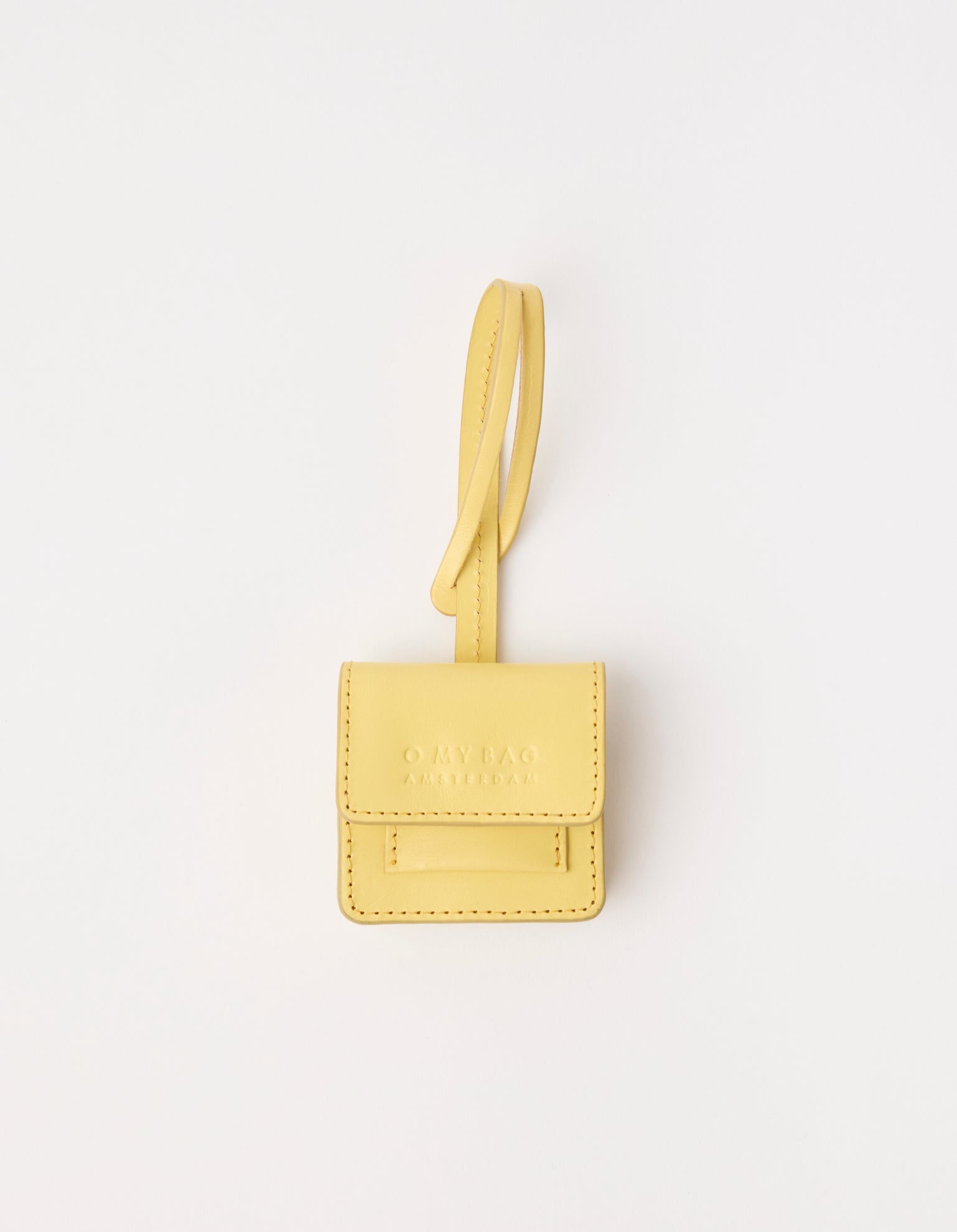 Harper Bag Charm - Butter Yellow Classic Leather