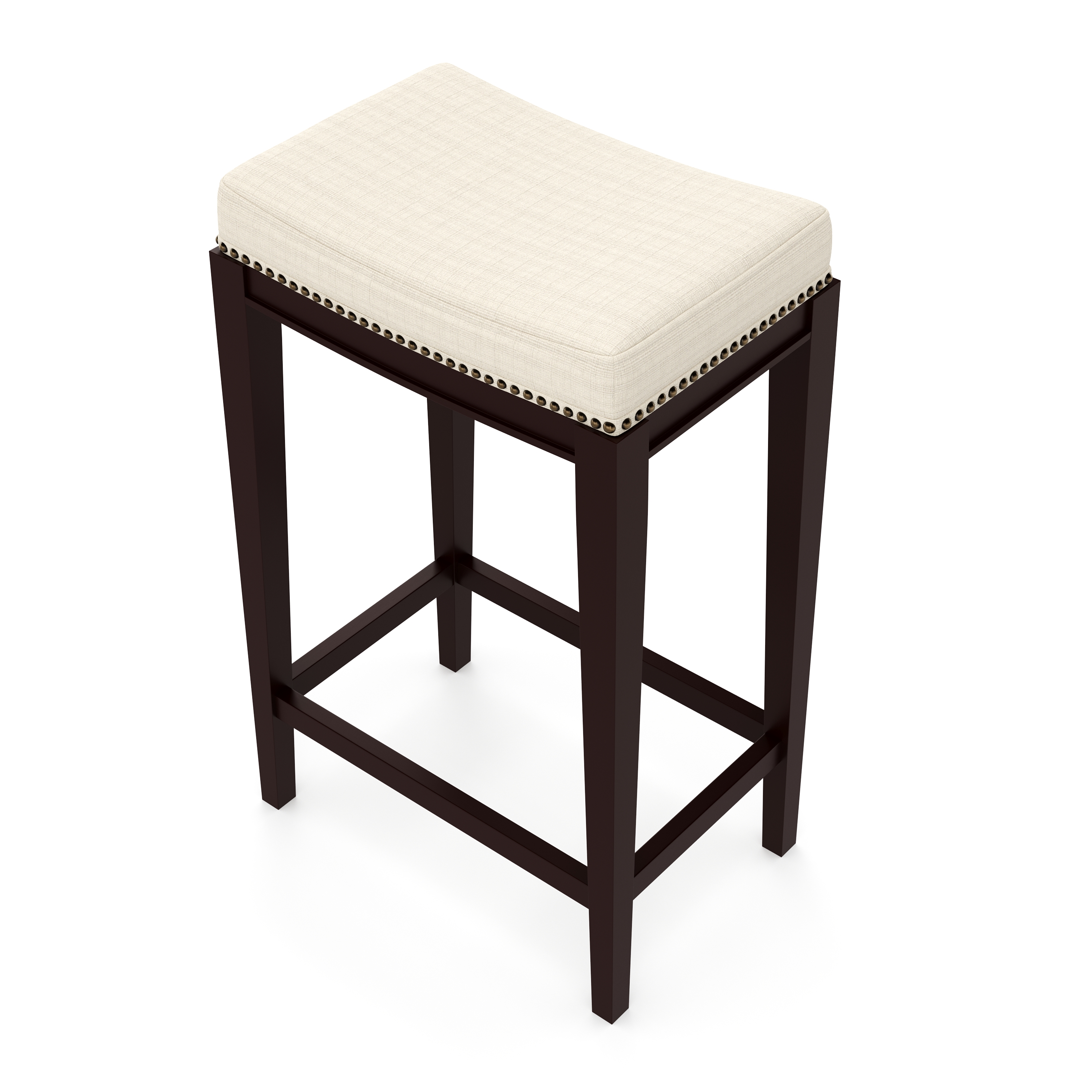 Barhocker ALONSO beige/dunkelbraun