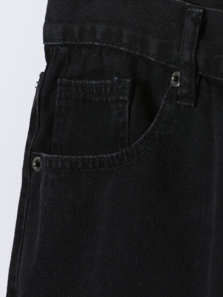 Bermuda jeans slim fit - Preta
