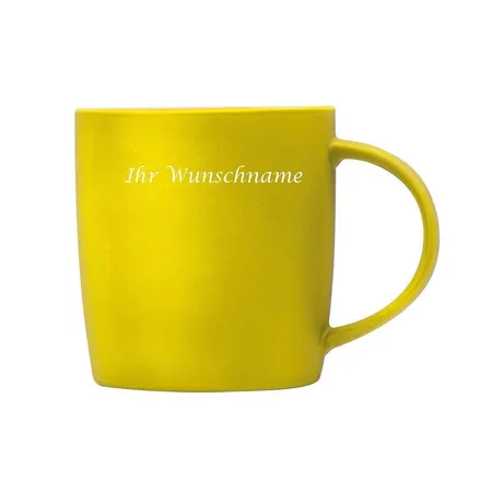 Macma Kaffeetasse aus Porzellan, 300 ml, gelb