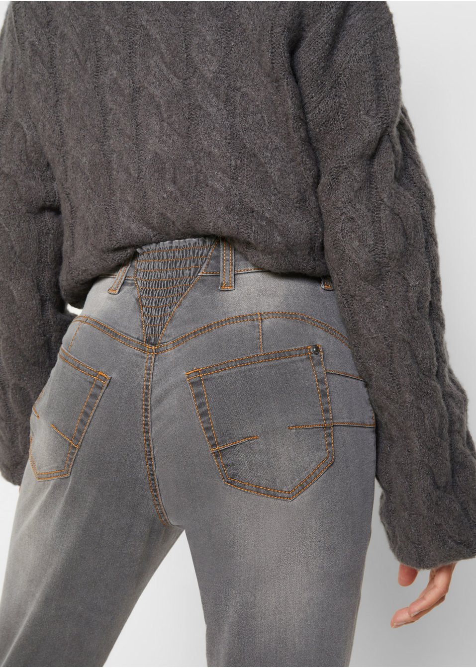 Jean thermo avec effet push-up et taille confortable, Straight