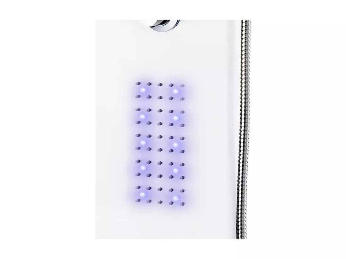 Panneau de douche pomme aluminium blanche 20 x 44 x 130 cm 02_0003430