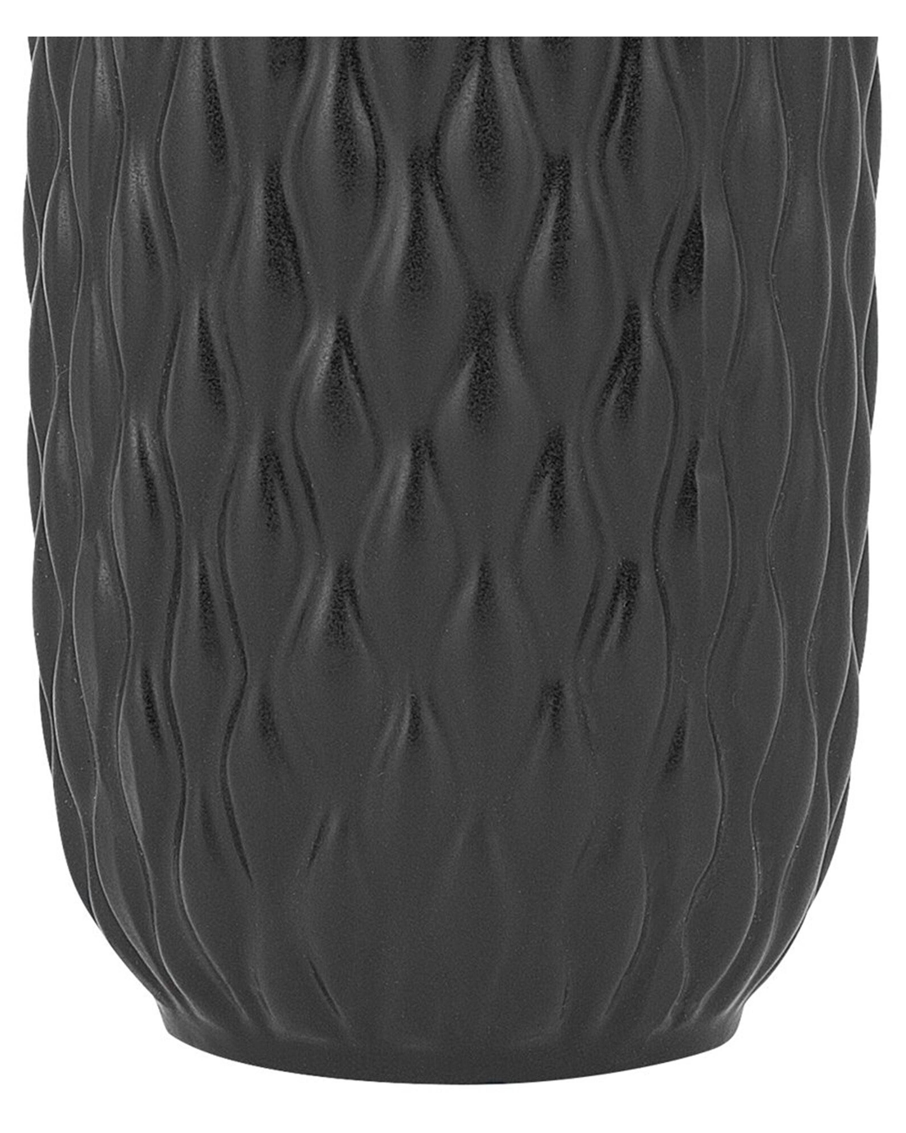 Decoratieve vaas EMAR Steengoed 31 cm Zwart