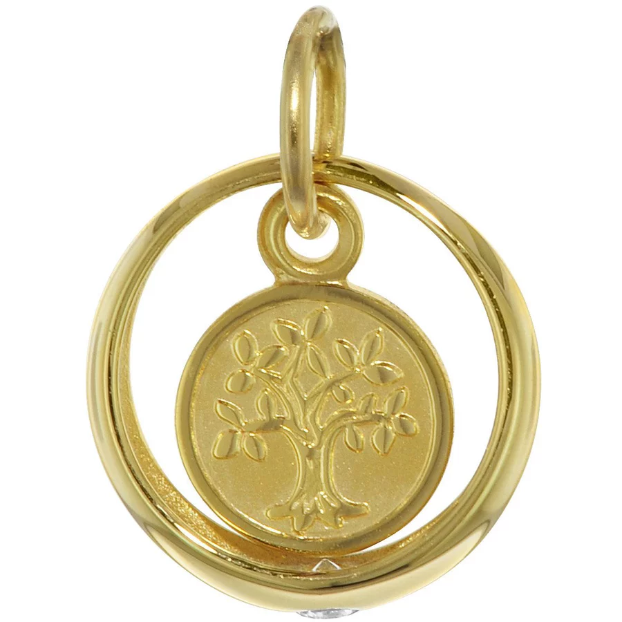 trendor Taufring mit Lebensbaum 333 Gold gold