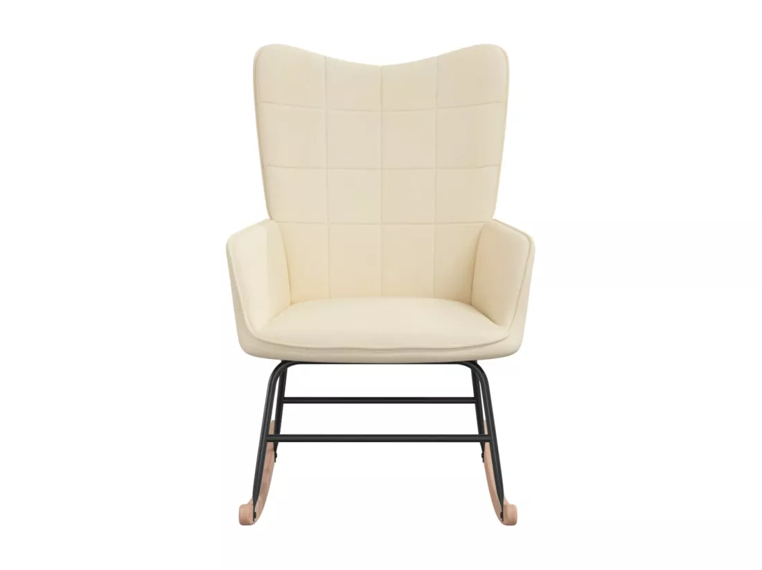 Chaise à bascule Crème Tissu