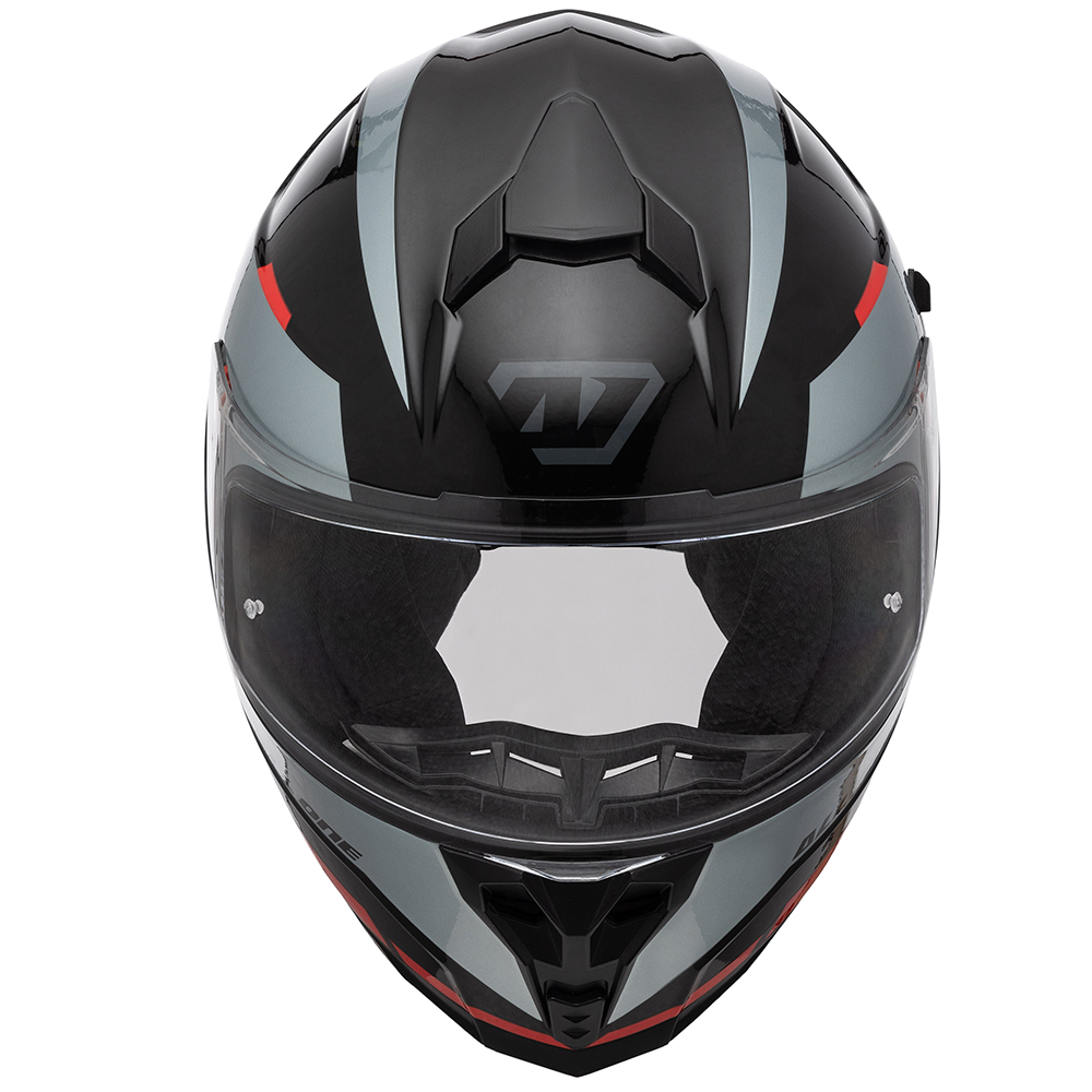 All One - Casque Apollo Sharp Gris / Noir / Rouge Mat