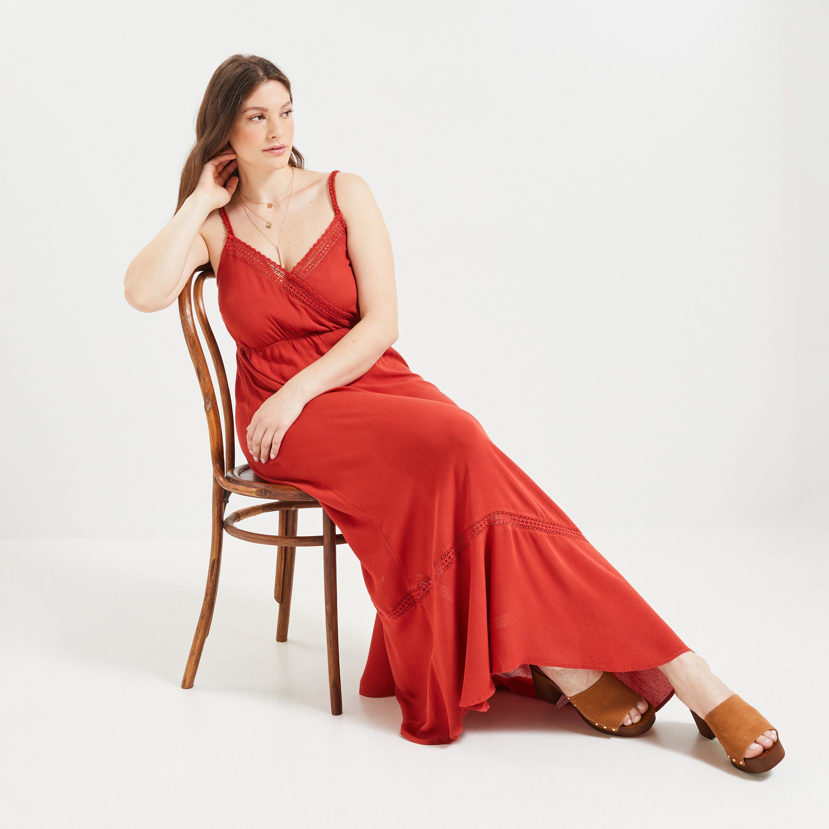Robe longue femme - TERRACOTTA