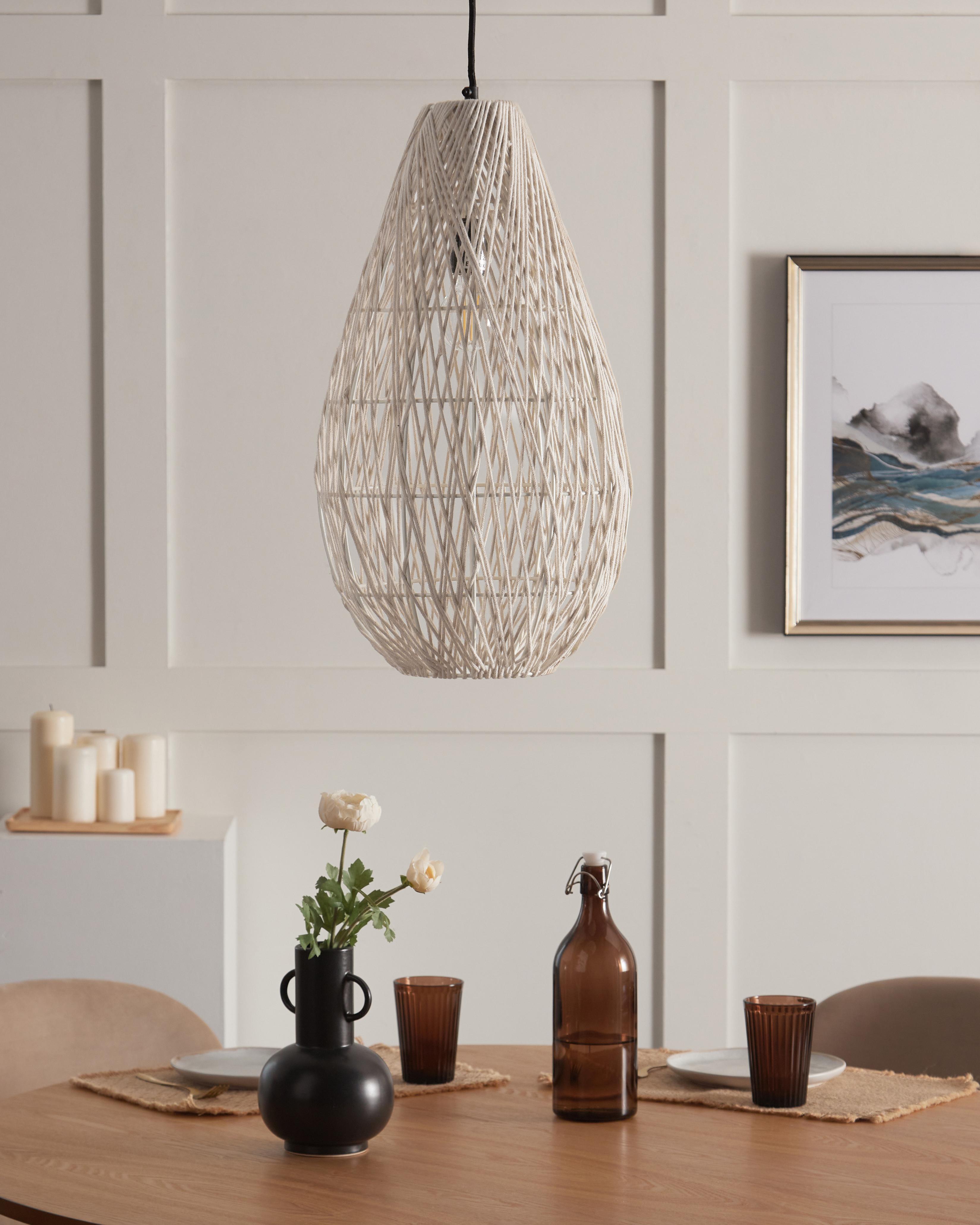 Hanglamp ANNOTTO Katoen Beige