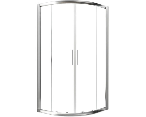 SCHULTE Kristall/Trend ExpressPlus R550 ronde douchecabine, 80x80 cm, helder glas, chroom profiel, inclusief douchebak
