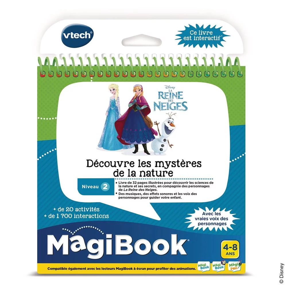 LIVRE MAGIBOOK - DECOUVRE LES MYSTERES DE LA NATURE - LA REINE DES NEIGES