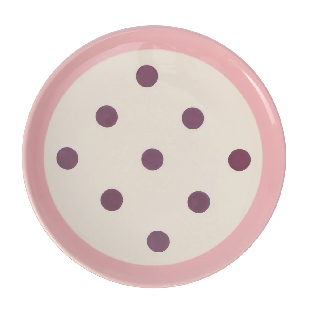 Assiette à dessert Reverso 22 cm prune et rose (lot de 2) dejeuner sur
