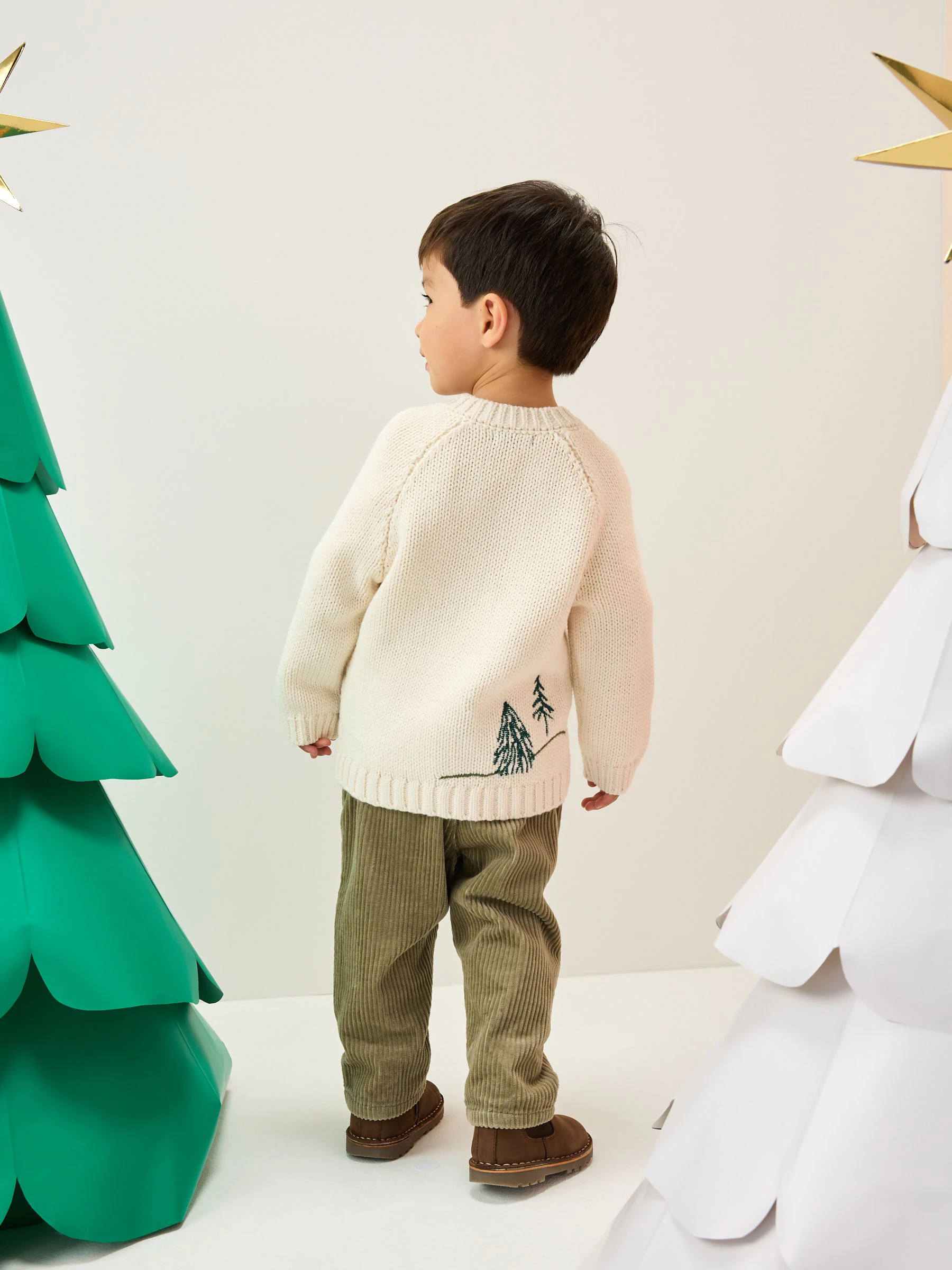 Crème pinguïn - Kerstmis Vest (3mnd-7jr)