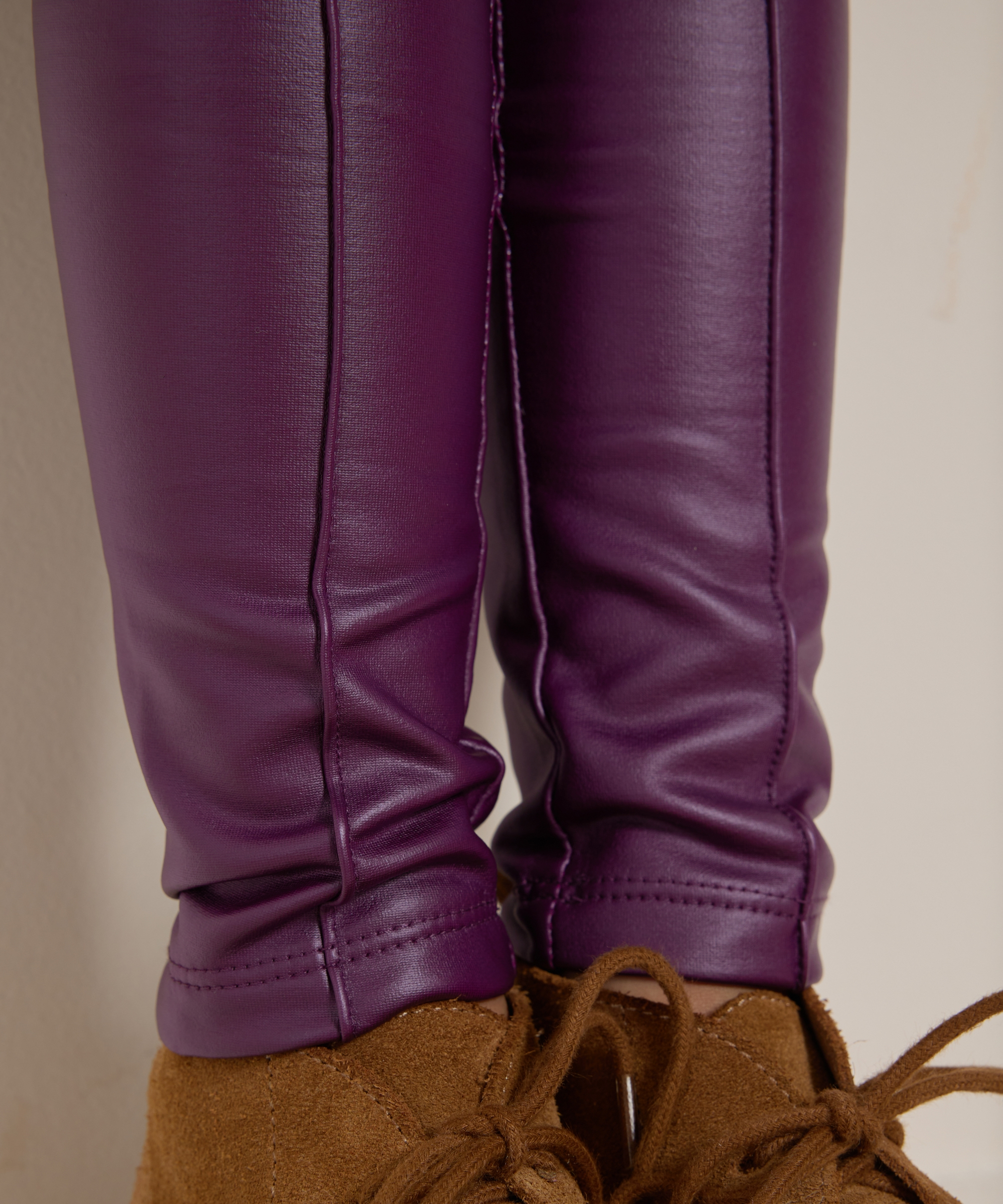 lederlook legging met naad