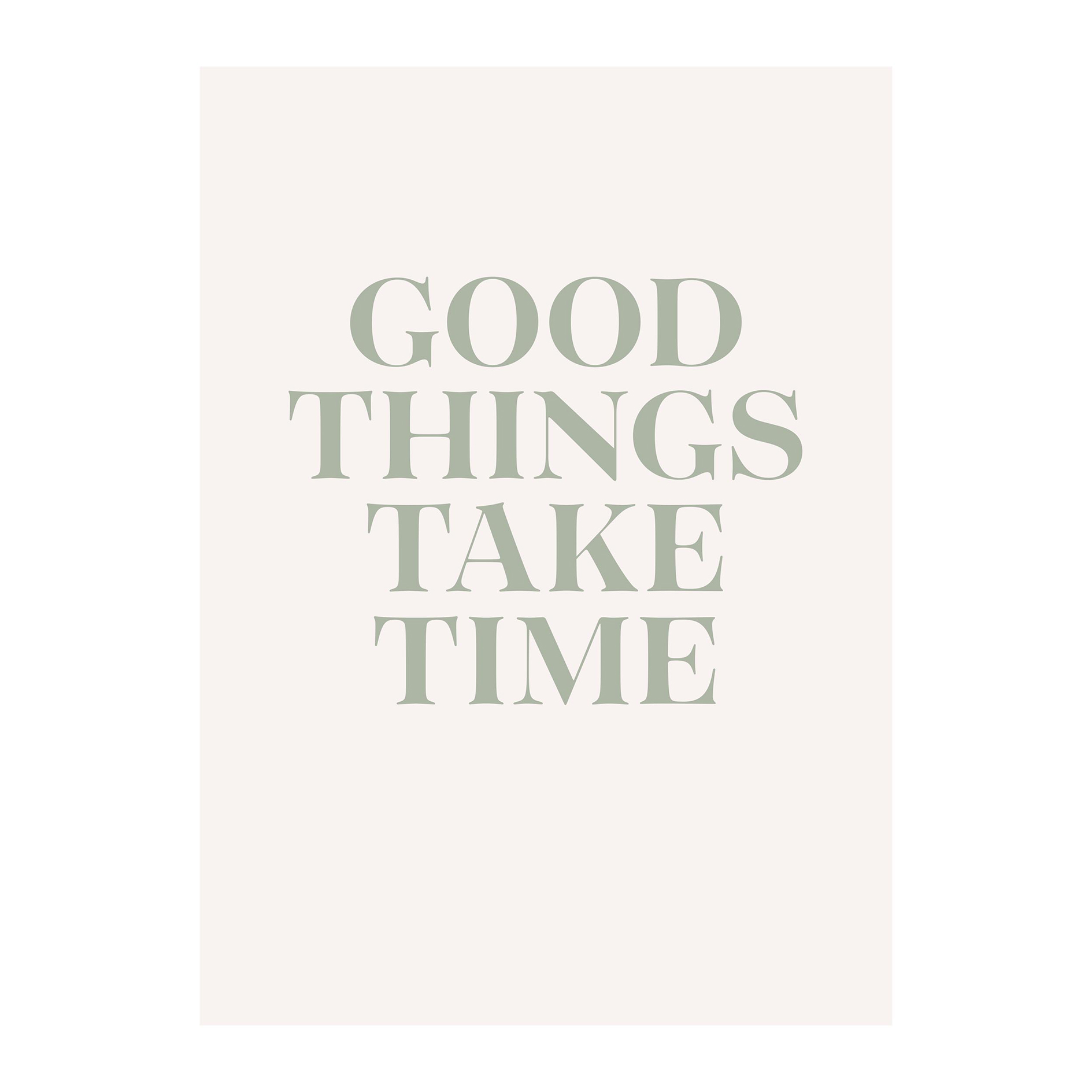 Gerahmtes Bild TAKE YOUR TIME - 30x40 cm