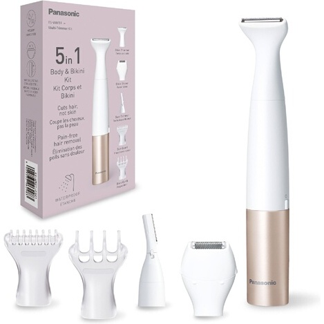 Tondeuse bikini Panasonic ES-WM31-P301 Kit 5 en 1 Blanc Rose