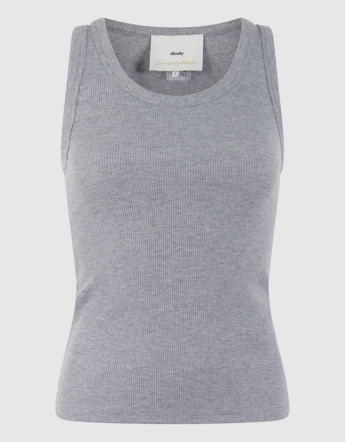 Rib Top Lichtgrijs By Lonneke