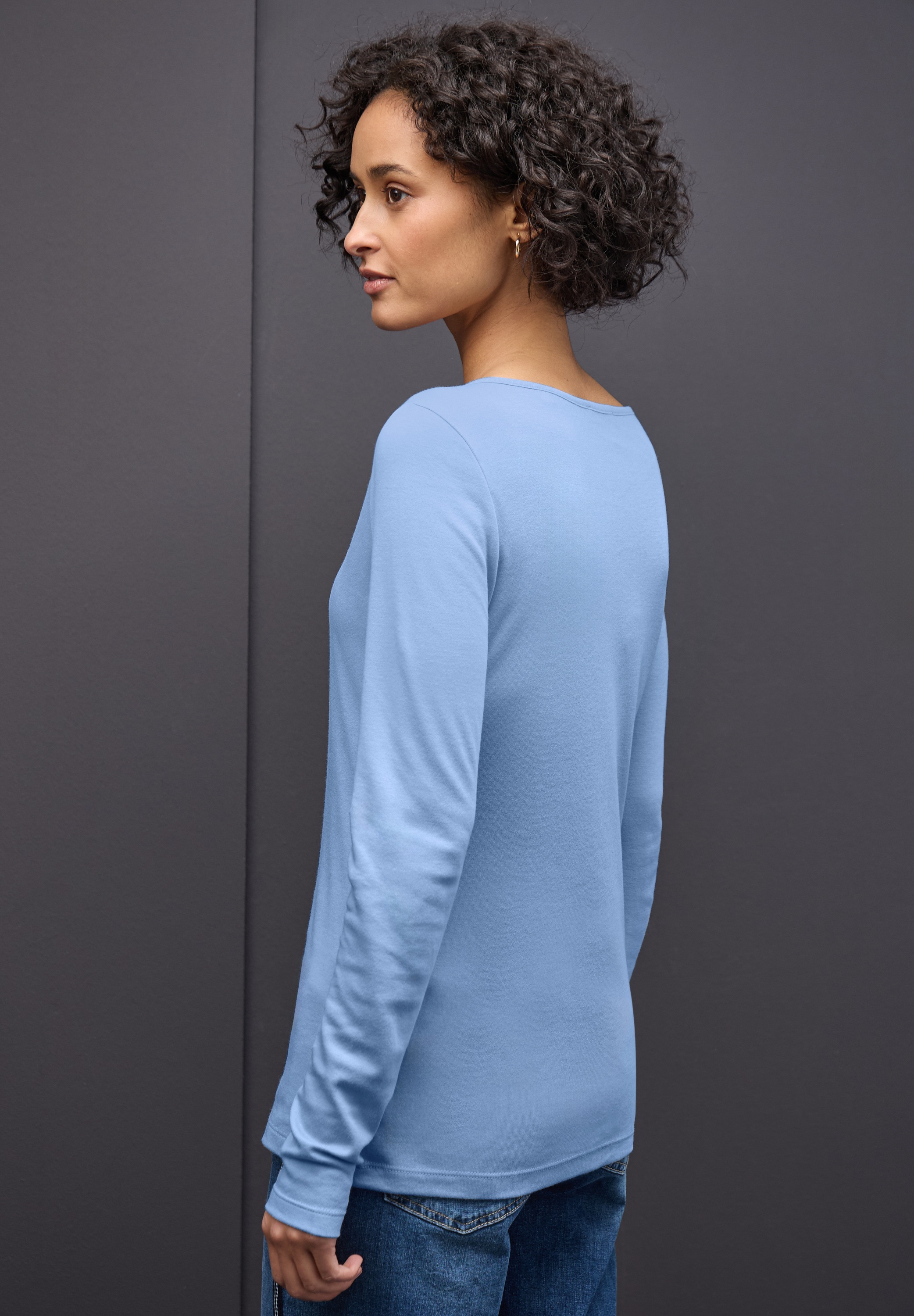 STREET ONE Langarmshirt »Style Lanea«, mit U-Boot Ausschnitt