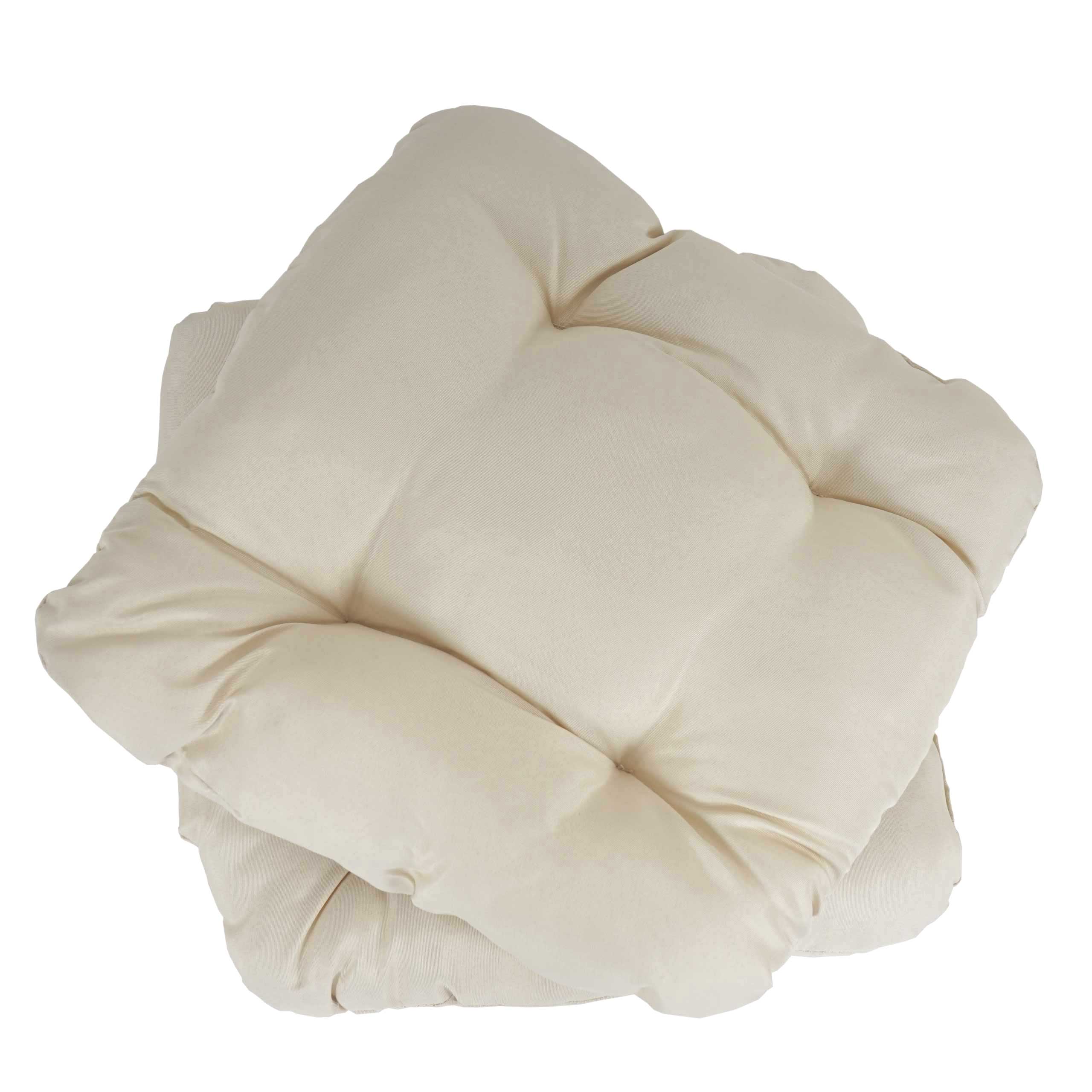 10er-Set Sitzkissen Milano, Stuhlkissen Kissen, 41x38x8cm ~ creme