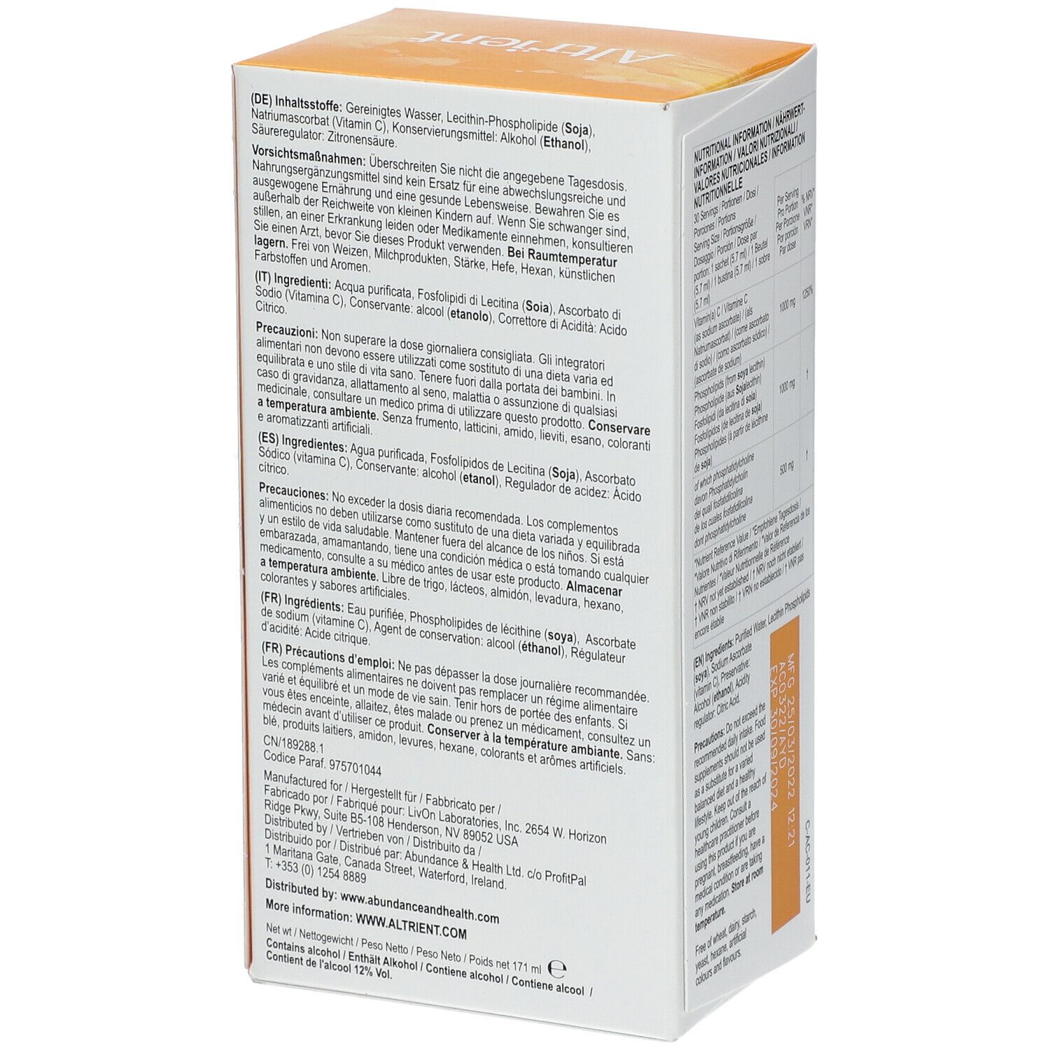 Altrient LIPOSOMAL VITAMIN C
