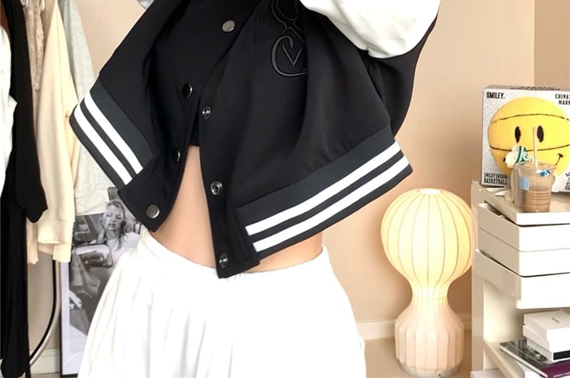 JOWI - Tweekleurige cropped honkbaljack / joggingbroek
