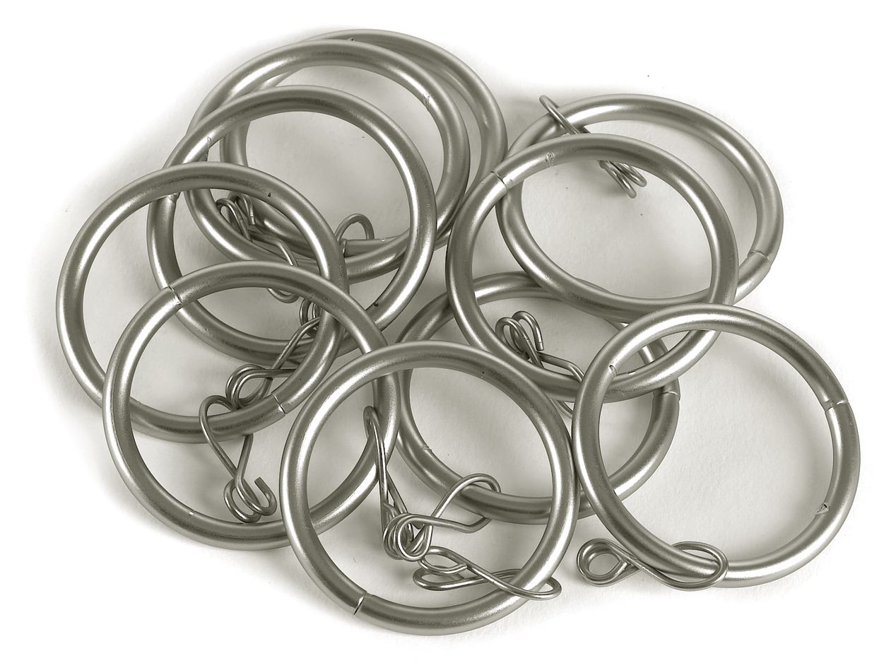 Gardinringer 10 stk hvit - 10 stk