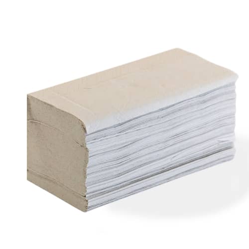 Essuie-mains plié V blanc 21 x 22,3 cm Ecolabel Paredes