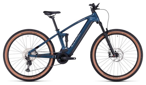 VTT Électrique Tout-Suspendu Cube Stereo Hybrid 120 Race 750 Shimano Deore/XT 12V 750 Wh 27.5'' Bleu Petrol