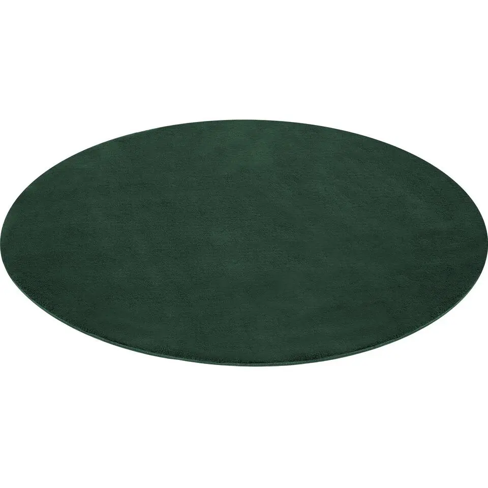 tectake® Kortpolig vloerkleed Soft Zone Ø 120 cm - Groen
