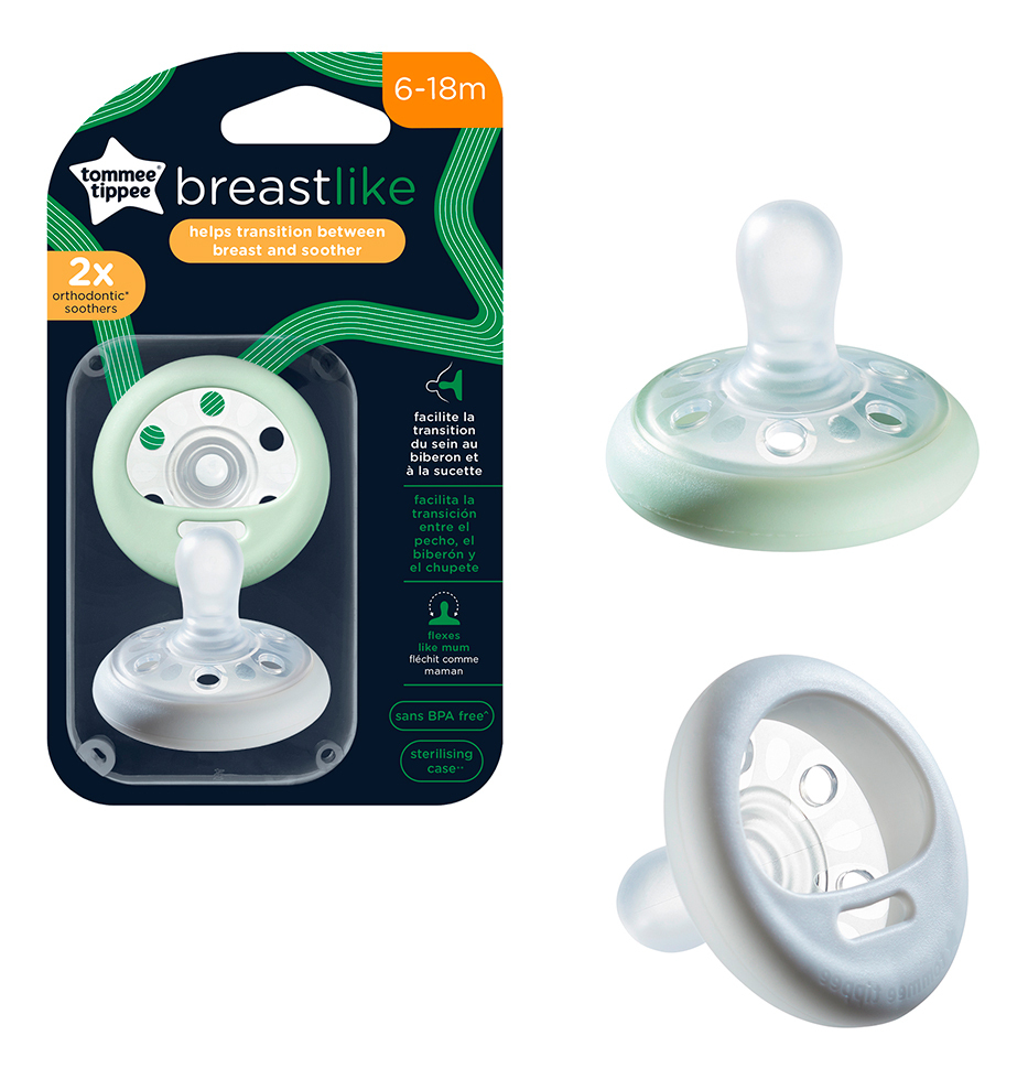 Tommee Tippee breast like sutter 6-18 mdr. - 2 stk.
