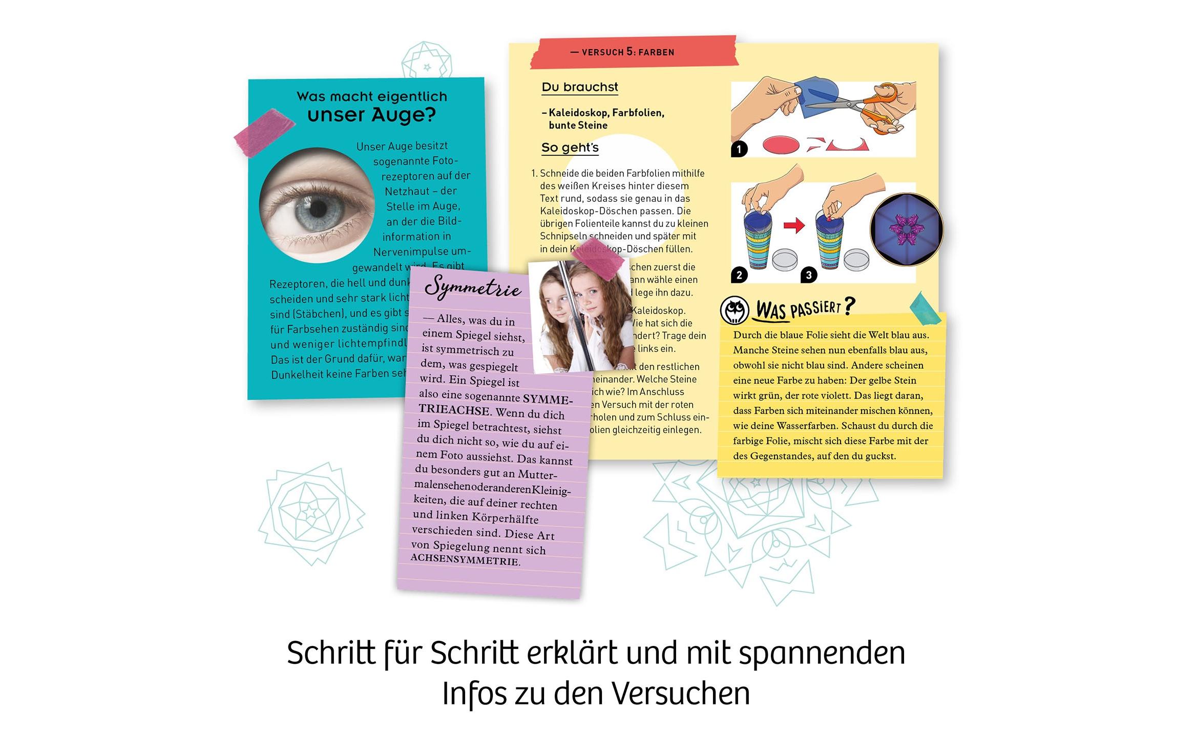 Experimentierkasten KaleidoskopExperimentierspass mit Spiegeln, Licht und strahlenden Farben!