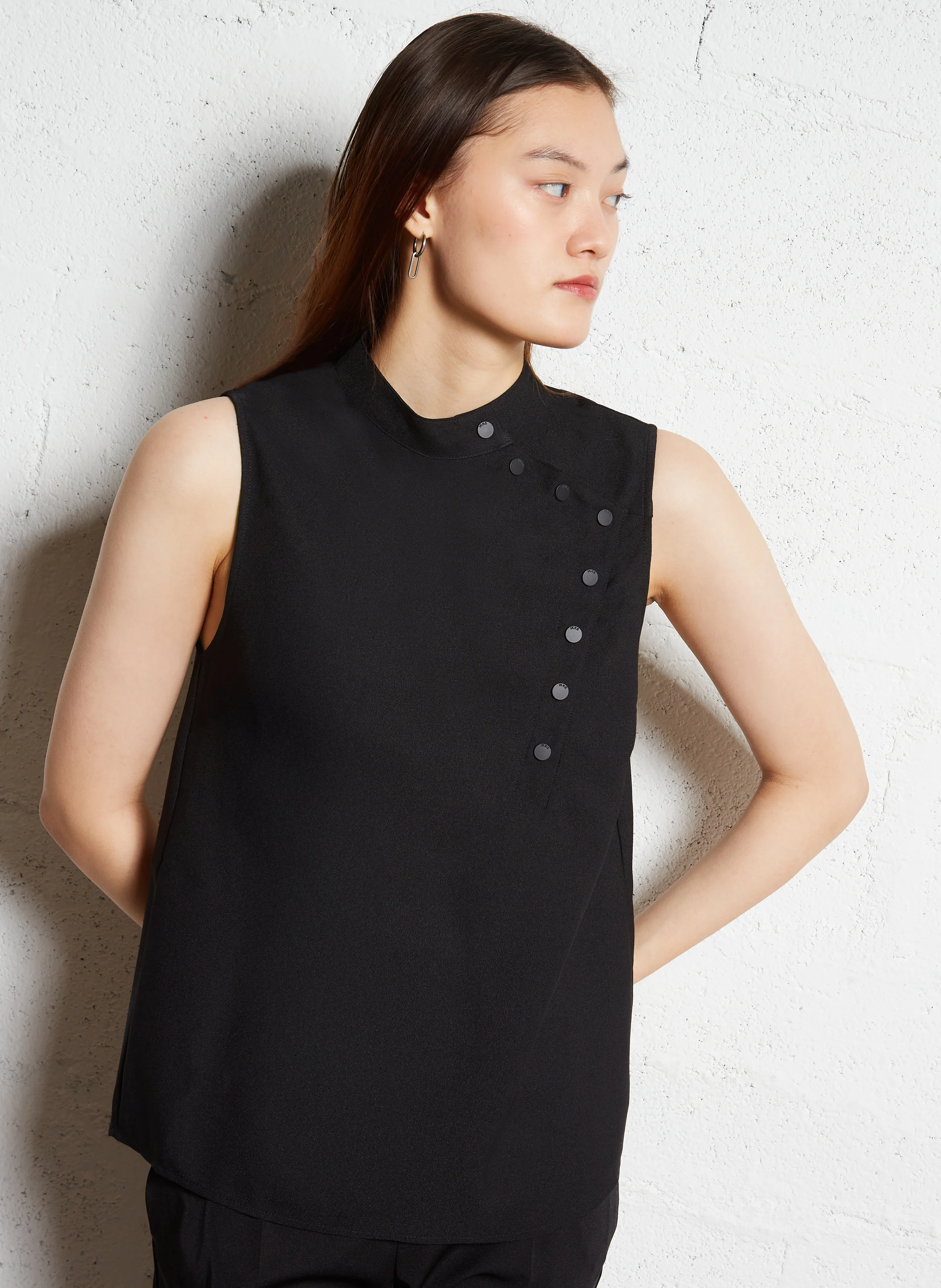 Top sans manches | Noir
