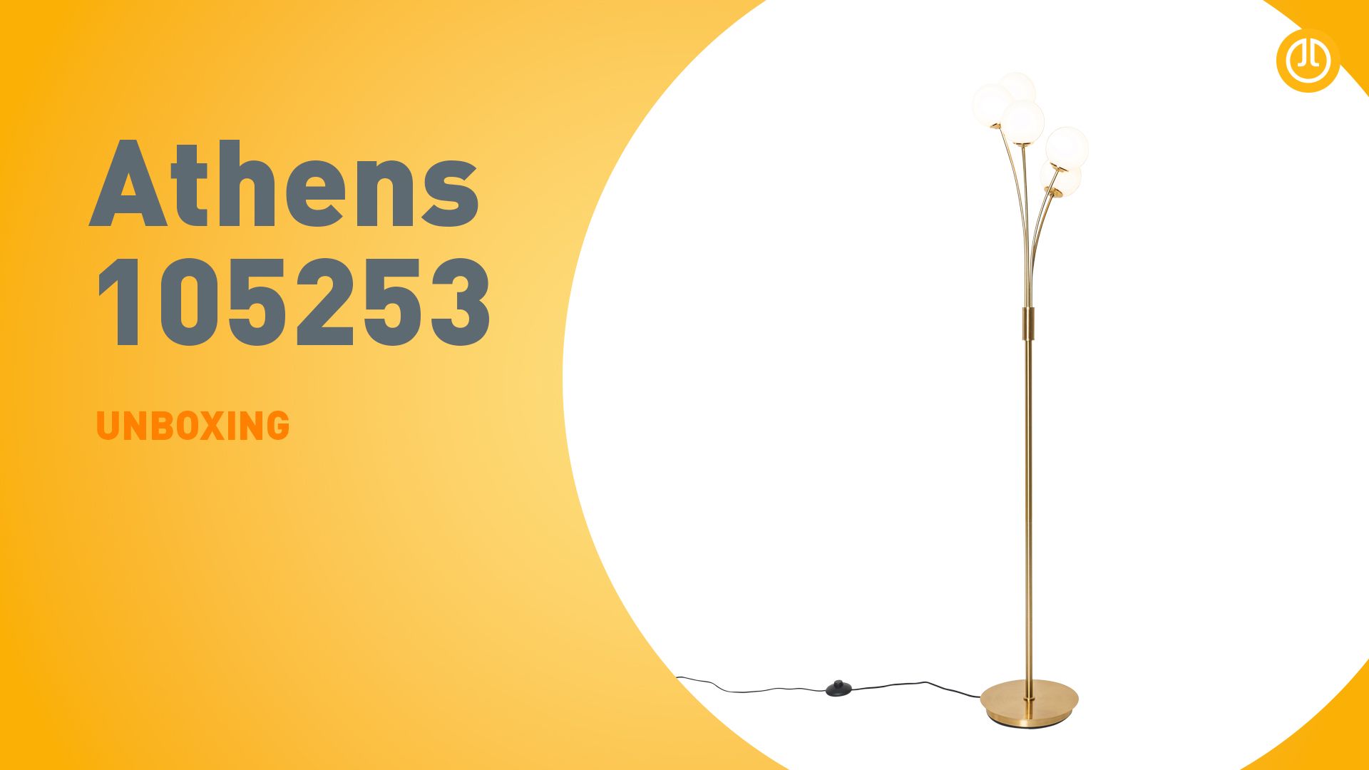 Moderne vloerlamp goud met opaal glas 5-lichts  - Athens