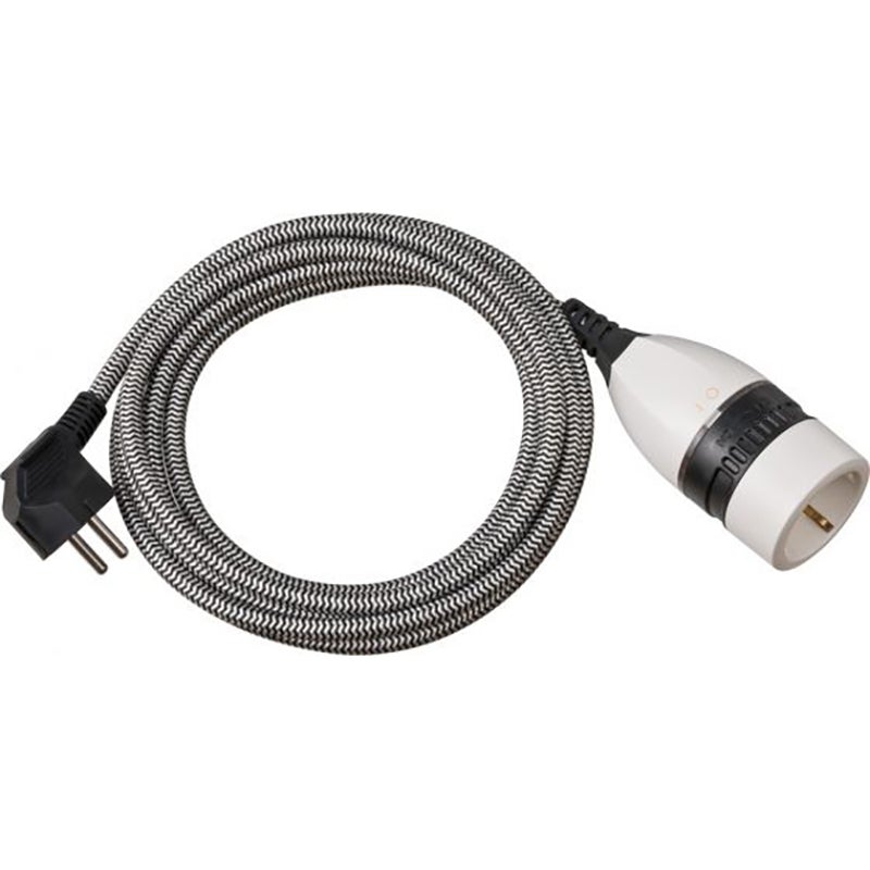 Brennenstuhl 1161830 verlengkabel draaischakelaar H05VV-F 3G1,5 textiel 3 meter