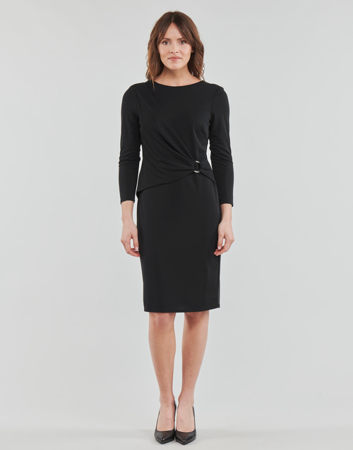 Lauren Ralph Lauren - FABIANA-ELBOW SLEEVE-DAY DRESS Negro
