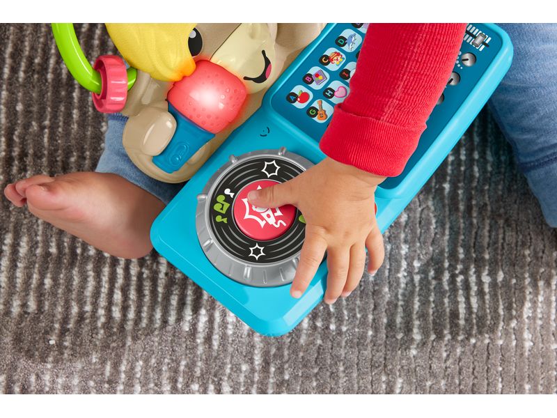 Fisher-Price Beat Bande ABC DJ-Yak Taylor -FR- Interaktives Yak-Lernspielzeug mit über 115 lustigen Liedern, Geräuschen und Sätzen