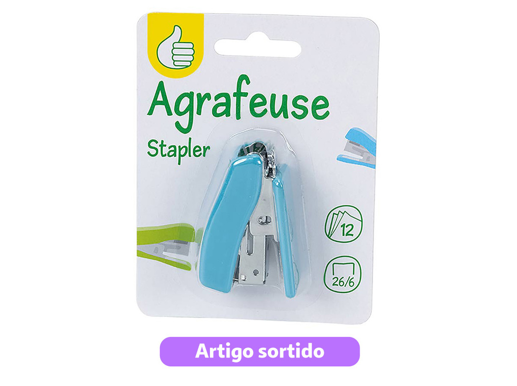MINI-AGRAFADOR POLEGAR CORES SORTIDAS
