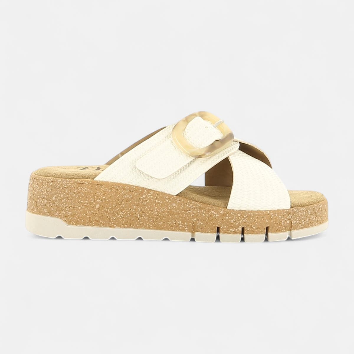 Mules à talon compensé Femme blanc