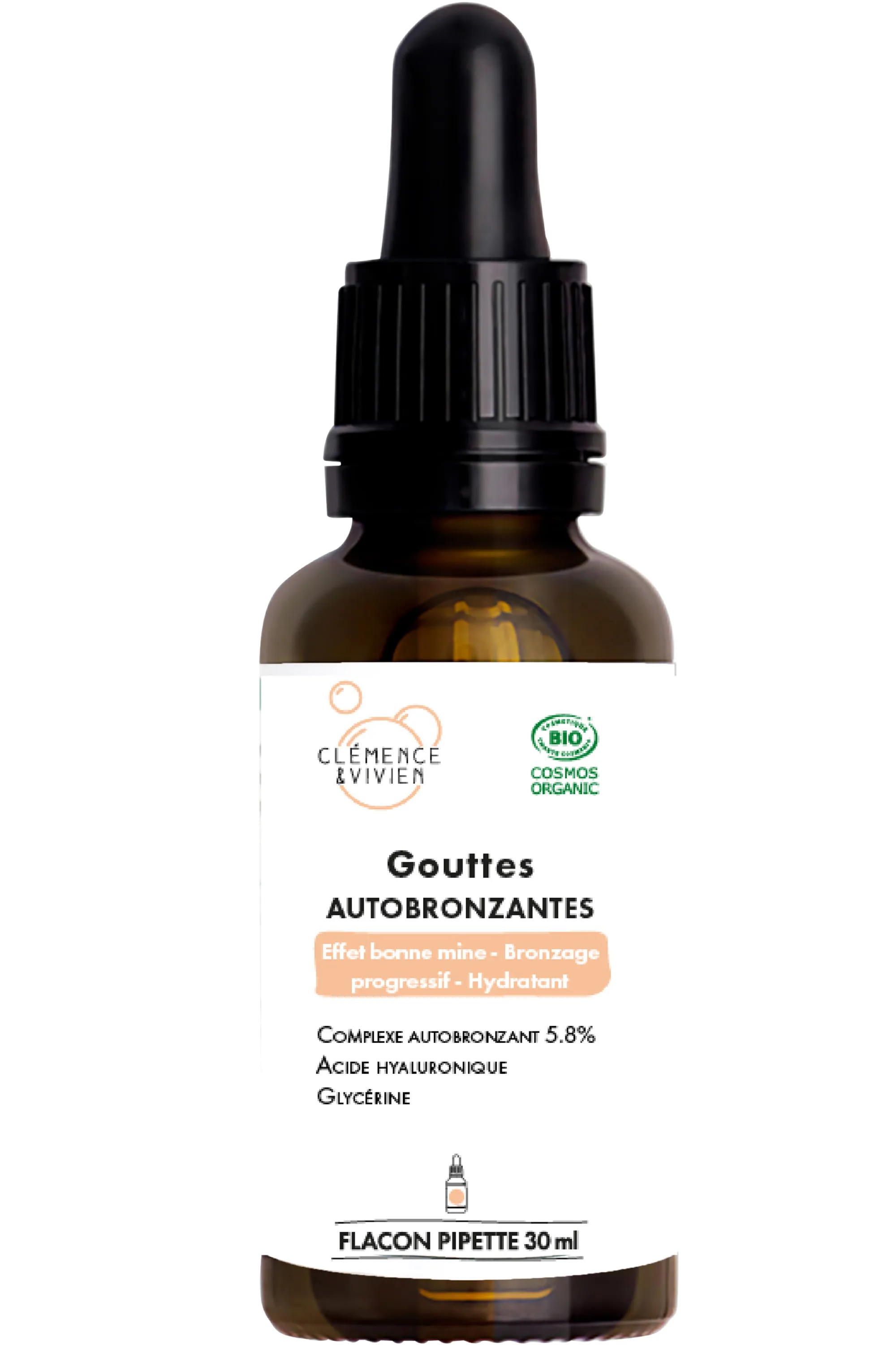 Clémence et Vivien Gouttes autobronzantes pour visage-30 ml