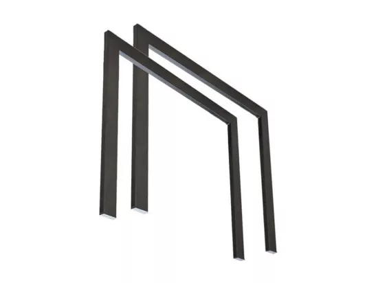 Table extensible bois clair et cadre anthracite 180-440cm Klass
