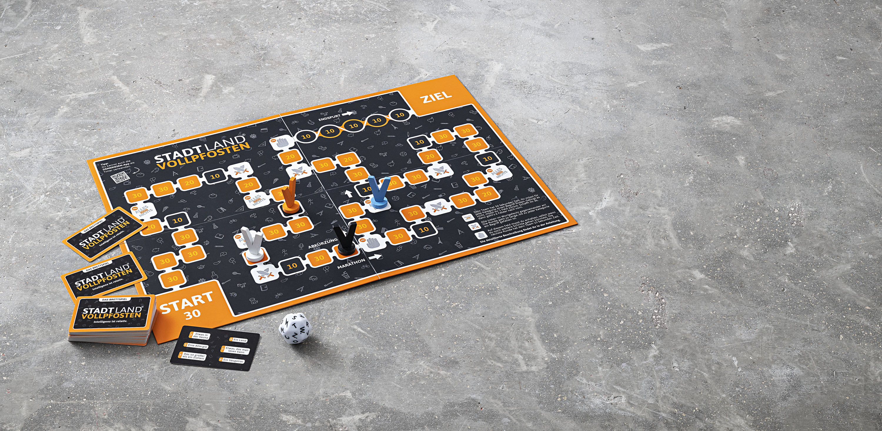 Denkriesen - STADT LAND VOLLPFOSTEN® - Brettspiel - Intelligenz ist relativ