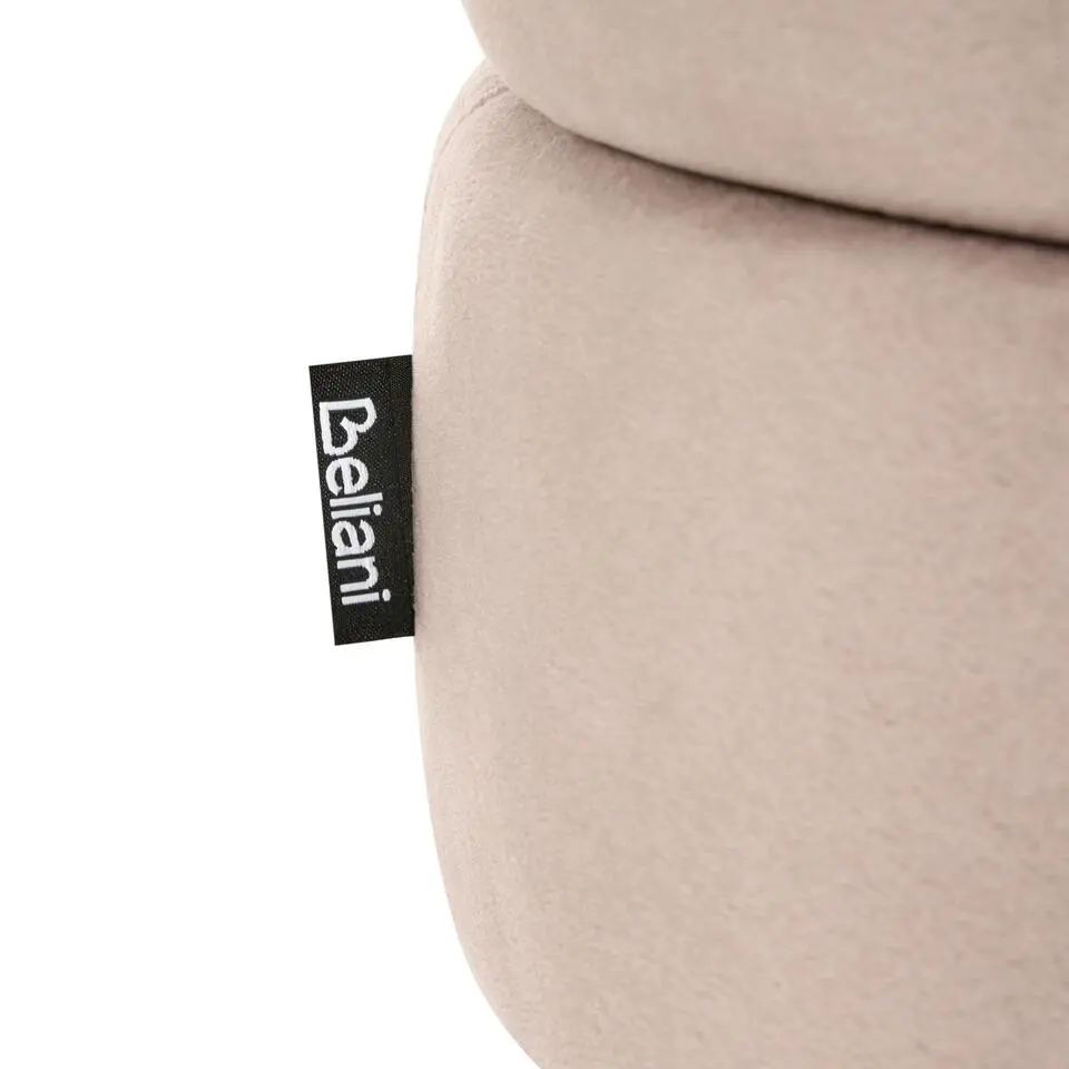 ELGIN - Poef - Taupe - 37 cm - Fluweel
