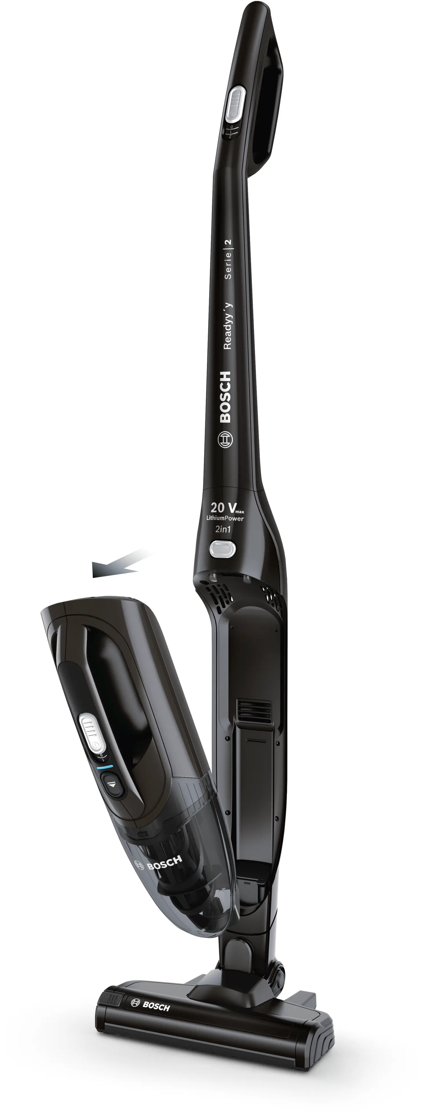 Serie 2 Draadloze steelstofzuiger Readyy'y 20Vmax Zwart