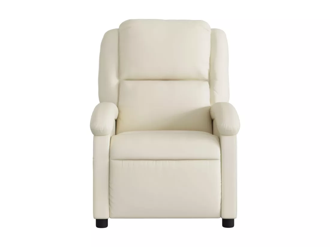 Fauteuil inclinable de massage Crème Similicuir