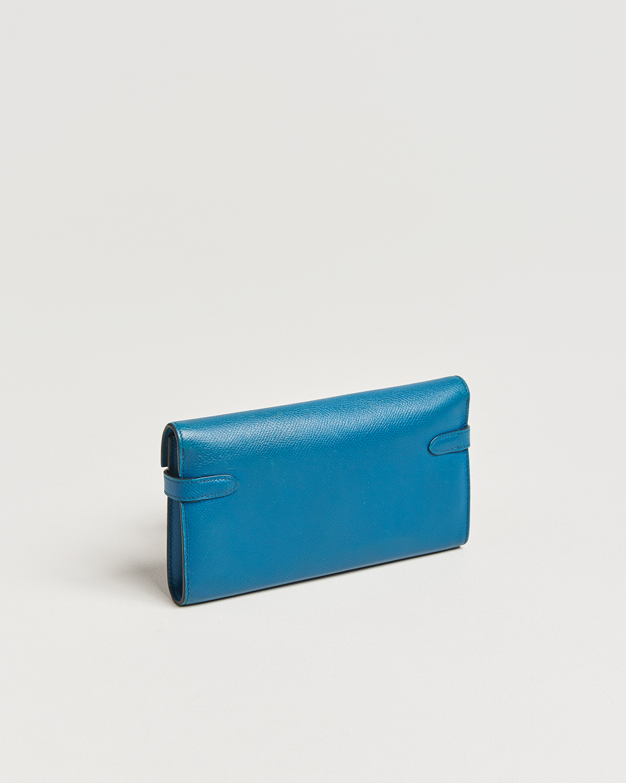 Hermès Pre-Owned Kelly Wallet Epsom Leather Blue